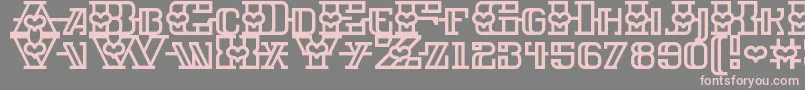 IronAmore Font – Pink Fonts on Gray Background