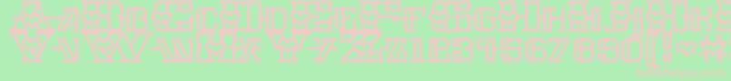 IronAmore Font – Pink Fonts on Green Background