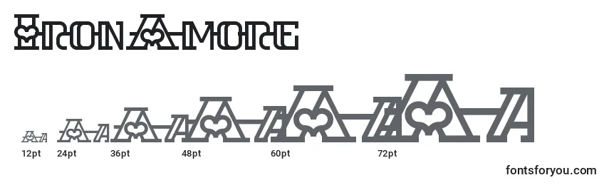 Размеры шрифта IronAmore
