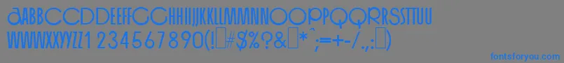 OrgangrinderRegular Font – Blue Fonts on Gray Background