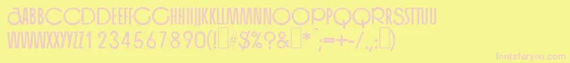 OrgangrinderRegular Font – Pink Fonts on Yellow Background