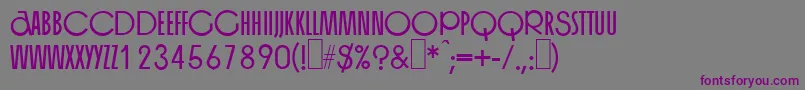 OrgangrinderRegular Font – Purple Fonts on Gray Background