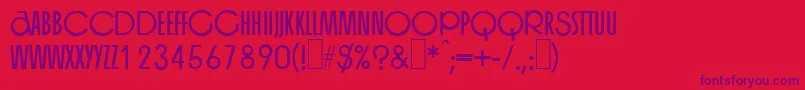 OrgangrinderRegular Font – Purple Fonts on Red Background