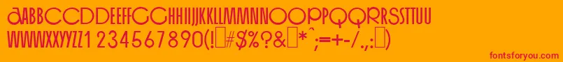 OrgangrinderRegular Font – Red Fonts on Orange Background