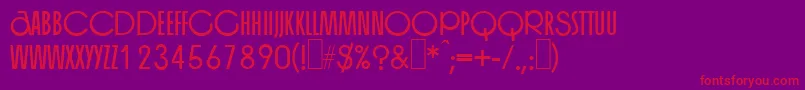 OrgangrinderRegular Font – Red Fonts on Purple Background