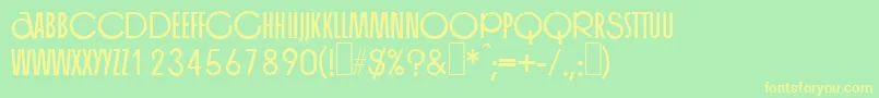 OrgangrinderRegular Font – Yellow Fonts on Green Background
