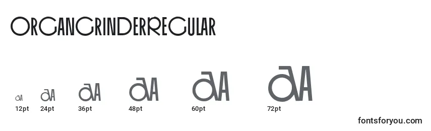 OrgangrinderRegular Font Sizes