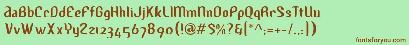 Albino Font – Brown Fonts on Green Background