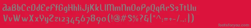 Albino Font – Gray Fonts on Red Background