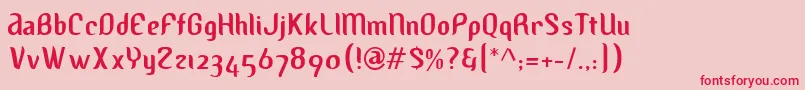 Albino Font – Red Fonts on Pink Background