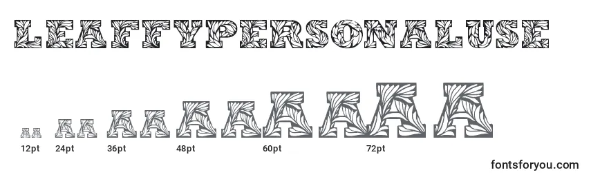 Leaffypersonaluse Font Sizes
