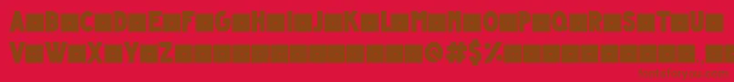 GrandeAndrettiBoldV1.0LimitedCharset Font – Brown Fonts on Red Background