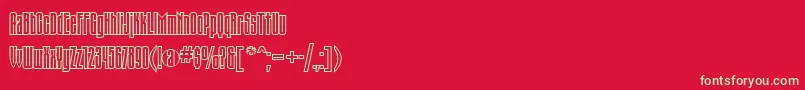 Trn67C-Schriftart – Grüne Schriften auf rotem Hintergrund
