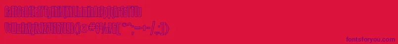 Trn67C Font – Purple Fonts on Red Background