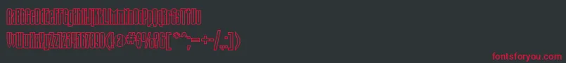 Trn67C Font – Red Fonts on Black Background