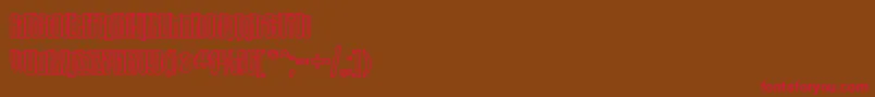Trn67C Font – Red Fonts on Brown Background