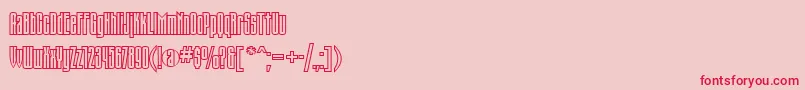 Trn67C Font – Red Fonts on Pink Background