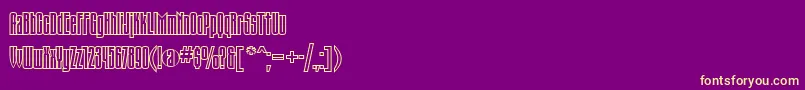 Trn67C-fontti – keltaiset fontit violetilla taustalla