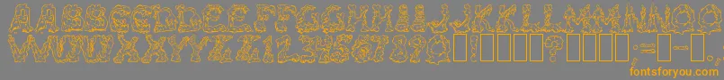 Riot ffy Font – Orange Fonts on Gray Background