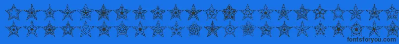 Czcionka 90stars – czarne czcionki na niebieskim tle