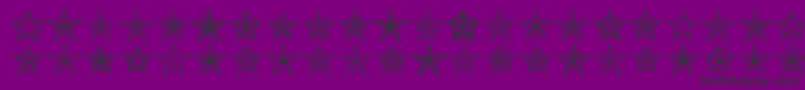 フォント90stars – 紫の背景に黒い文字