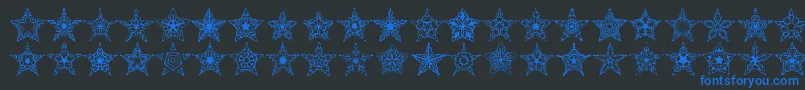 90stars Font – Blue Fonts on Black Background