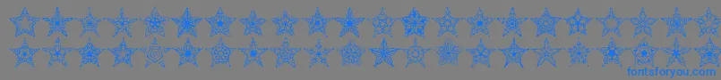 Czcionka 90stars – niebieskie czcionki na szarym tle