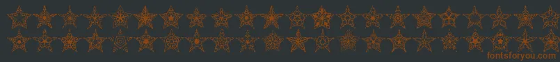 90stars Font – Brown Fonts on Black Background