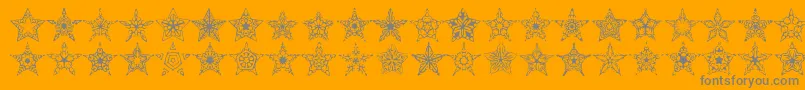 90stars Font – Gray Fonts on Orange Background