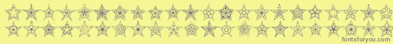 90stars Font – Gray Fonts on Yellow Background