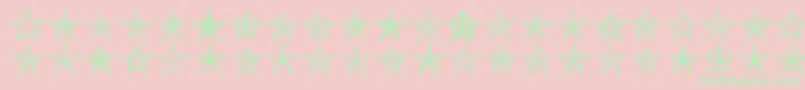 90stars-Schriftart – Grüne Schriften auf rosa Hintergrund