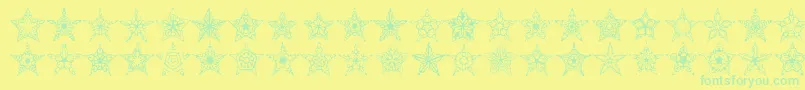 Шрифт 90stars – зелёные шрифты на жёлтом фоне