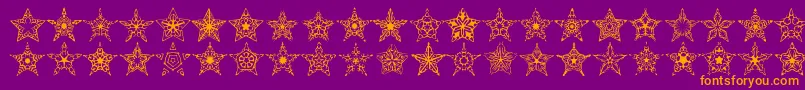 90stars Font – Orange Fonts on Purple Background
