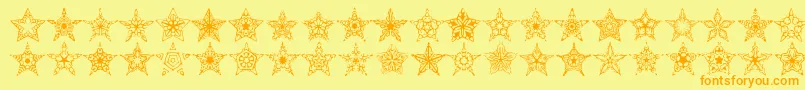 90stars Font – Orange Fonts on Yellow Background