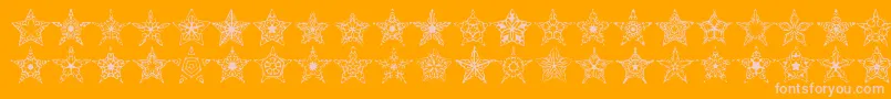 90stars Font – Pink Fonts on Orange Background