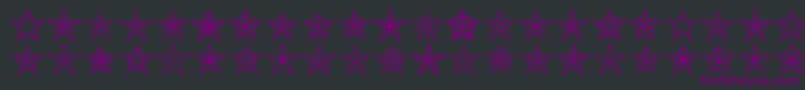 Czcionka 90stars – fioletowe czcionki na czarnym tle