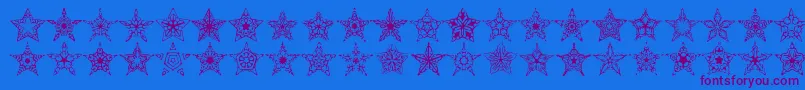 Шрифт 90stars – фиолетовые шрифты на синем фоне