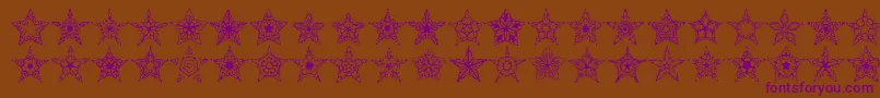 More about 90stars Font 90stars Font – Purple Fonts on Brown Background
