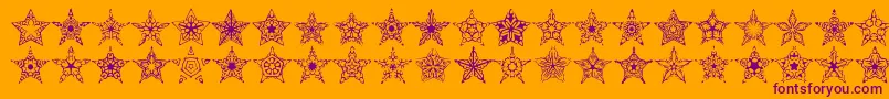 Шрифт 90stars – фиолетовые шрифты на оранжевом фоне