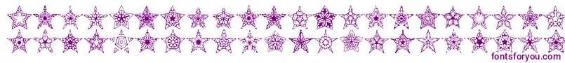 90stars Font – Purple Fonts on White Background