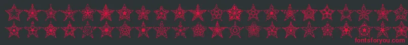 90stars Font – Red Fonts on Black Background
