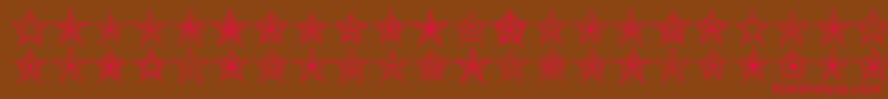 Шрифт 90stars – красные шрифты на коричневом фоне
