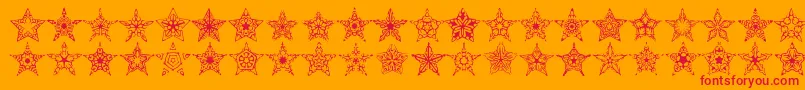 90stars Font – Red Fonts on Orange Background
