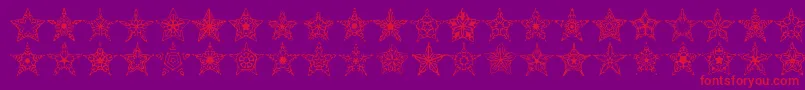 Czcionka 90stars – czerwone czcionki na fioletowym tle