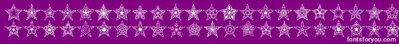 90stars Font – White Fonts on Purple Background