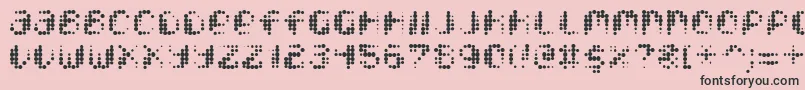 Pixcel Font – Black Fonts on Pink Background