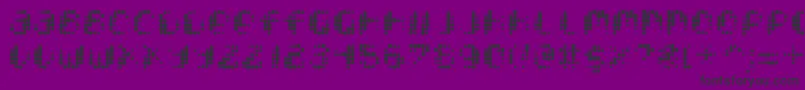 Шрифт Pixcel – чёрные шрифты на фиолетовом фоне