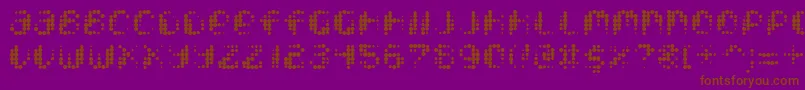 Шрифт Pixcel – коричневые шрифты на фиолетовом фоне