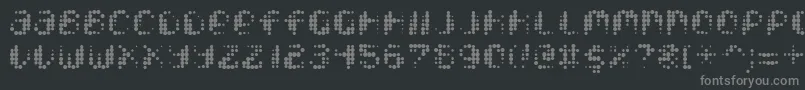 フォントPixcel – 黒い背景に灰色の文字