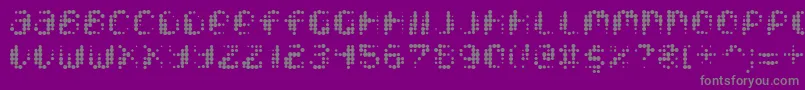 Czcionka Pixcel – szare czcionki na fioletowym tle